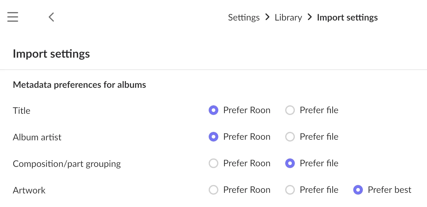 Roon设置Composition